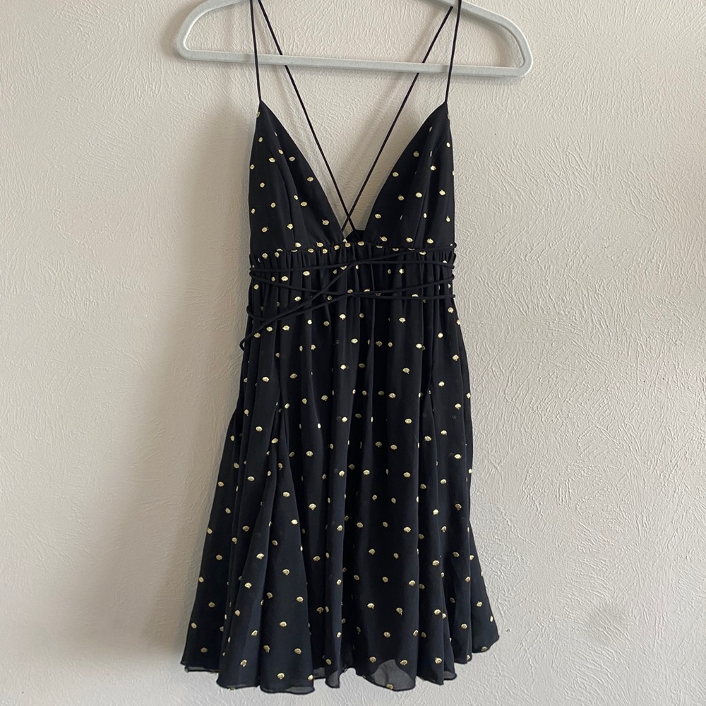 Free People Lurex Dot Mini Dress